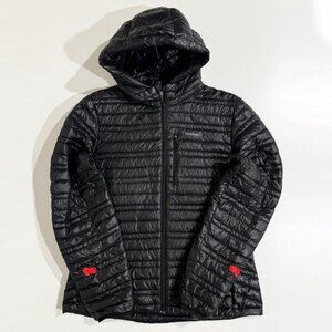 Patagonia Womens Ultralight Down Hoody Black Size M *Flaws*